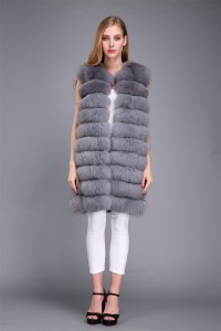 1706013 fox fur gilet eileenhou gray color (2)