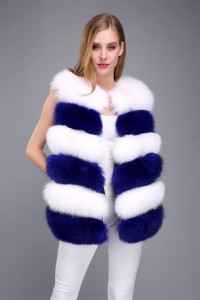 1706017 fox fur gilet blue white eileenhou (10)