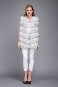 1706018 fox fur gilet long white color lvcomeff(27)