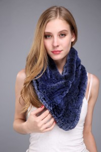 1706038 rex rabbit fur scarf navy blue eileenhou (20)