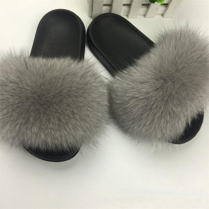 1707085 fur slider slippers sandals fox fur (11)