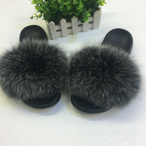 1707085 fur slider slippers sandals fox fur (18)