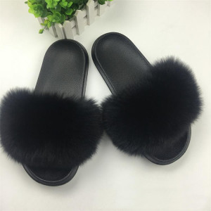 1707085 fur slider slippers sandals fox fur (3)