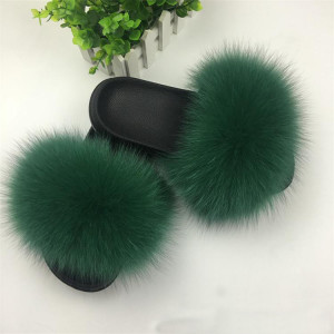 1707085 fur slider slippers sandals fox fur (4)