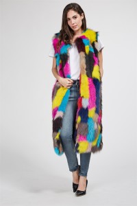 1708002 rainbow color fox fur long vest lvcomeff (60)