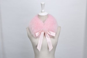 1708032 fox fur collar scarf with ribbon eileenhou (1)