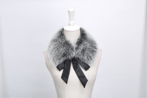 1708032 fox fur collar scarf with ribbon eileenhou (10)