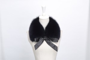 1708032 fox fur collar scarf with ribbon eileenhou (9)