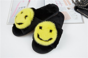 1708083 rex rabbit fur mink fur smile slippers (11)_副本