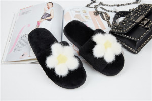 1708085 rex rabbi fur mink fur slippers shoe flower (11)