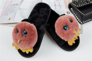 1708088 rex rabbit fur slippers bird shoe (17)