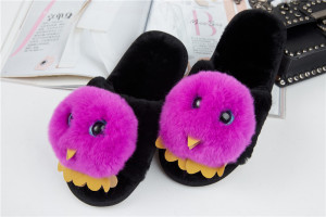 1708088 rex rabbit fur slippers bird shoe (19)
