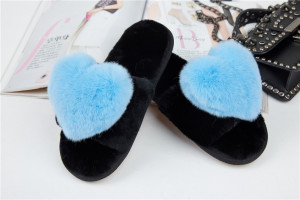 1708089 rex rabbit fur slippers heart shoe (14)