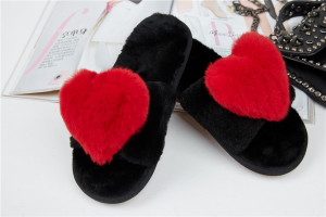 1708089 rex rabbit fur slippers heart shoe (15)