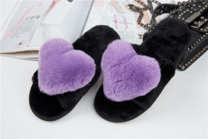 1708089 rex rabbit fur slippers heart shoe (21)