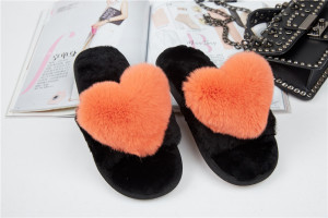 1708089 rex rabbit fur slippers heart shoe (3)