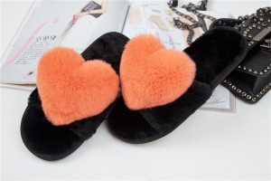 1708089 rex rabbit fur slippers heart shoe (7)