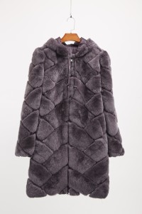 1708144 rex rabbit fur coat double-faced coat eileenhou with hood (2)