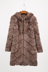 1708144 rex rabbit fur coat double-faced coat eileenhou with hood (3)