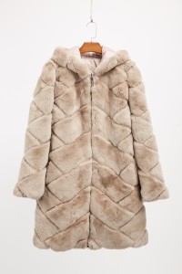 1708144 rex rabbit fur coat double-faced coat eileenhou with hood (4)