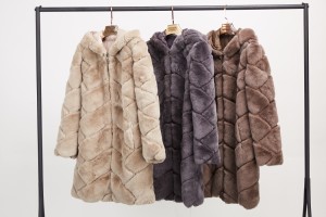 1708144 rex rabbit fur coat double-faced coat eileenhou with hood (5)