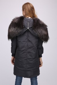 1708170 (72) down coat with raccoon fur big collar eileenhou