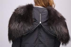1708170 (74) down coat with raccoon fur big collar eileenhou