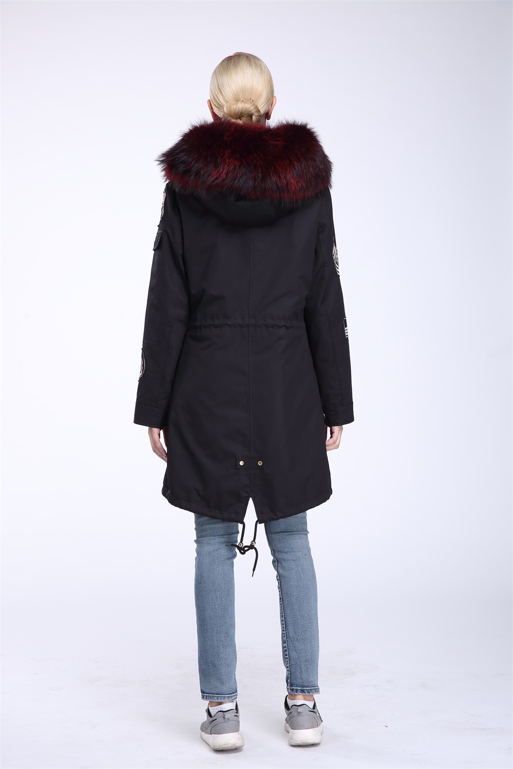 rabbit fur lined coat