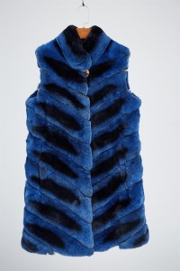 1710001 rex rabbit fur vest chinchilla (1)