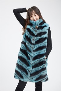 1710001 rex rabbit fur vest chinchilla (23)