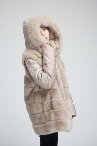 1710018 rex rabbit fur coat with down sleeve eileenhou (18)