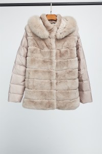 1710018 rex rabbit fur coat with down sleeve eileenhou (2)