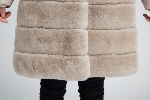 1710019 long rex rabbit fur coat with hood with down sleeve eileenhou (1)