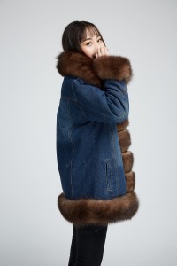 1710027 denim coat with mink fur lining eileenhou (15)