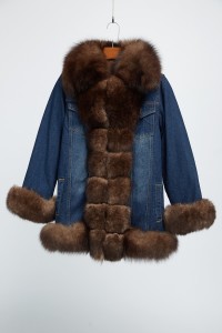1710027 denim coat with mink fur lining eileenhou (2)