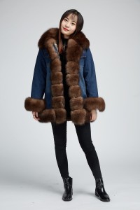 1710027 denim coat with mink fur lining eileenhou (3)