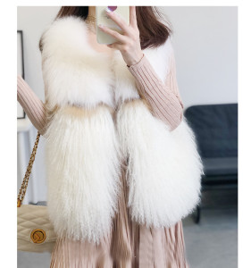 1710033 fox fur sheep fur vest eileenhou (2)