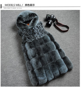 1710041 lamb fur fox fur vest with hood (11)