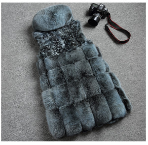 1710041 lamb fur fox fur vest with hood (12)