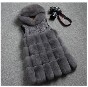 1710041 lamb fur fox fur vest with hood (13)