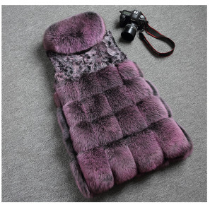 1710041 lamb fur fox fur vest with hood (20)