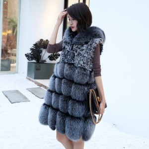 1710041 lamb fur fox fur vest with hood (3)