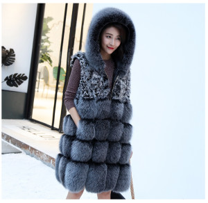 1710041 lamb fur fox fur vest with hood (8)