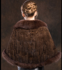 1801026 ‪knitted mink fur shawl with fox fur trimming LVCOMEFF (12)