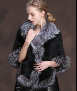 1801026 ‪knitted mink fur shawl with fox fur trimming LVCOMEFF (14)