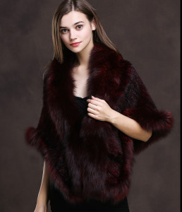 1801026 ‪knitted mink fur shawl with fox fur trimming LVCOMEFF (18)