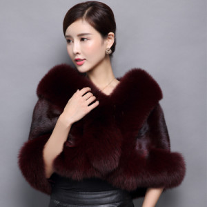 1801030 mink fur shawl with fox fur trimming (6)