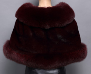 1801030 mink fur shawl with fox fur trimming (7)