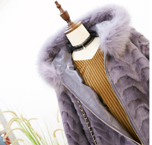 1802043 mink fur jacket with fox fur hood trimming eileenhou (18)