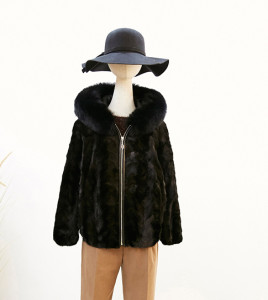 1802043 mink fur jacket with fox fur hood trimming eileenhou (35)